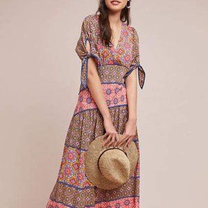 ANTHROPOLOGIE Maeve Eder Tired Maxi Dress